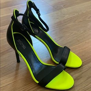 Michael Kors Black and Neon Stiletto